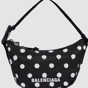 BALENCIAGA Wheel Polka-Dot Sling Shoulder Bag
